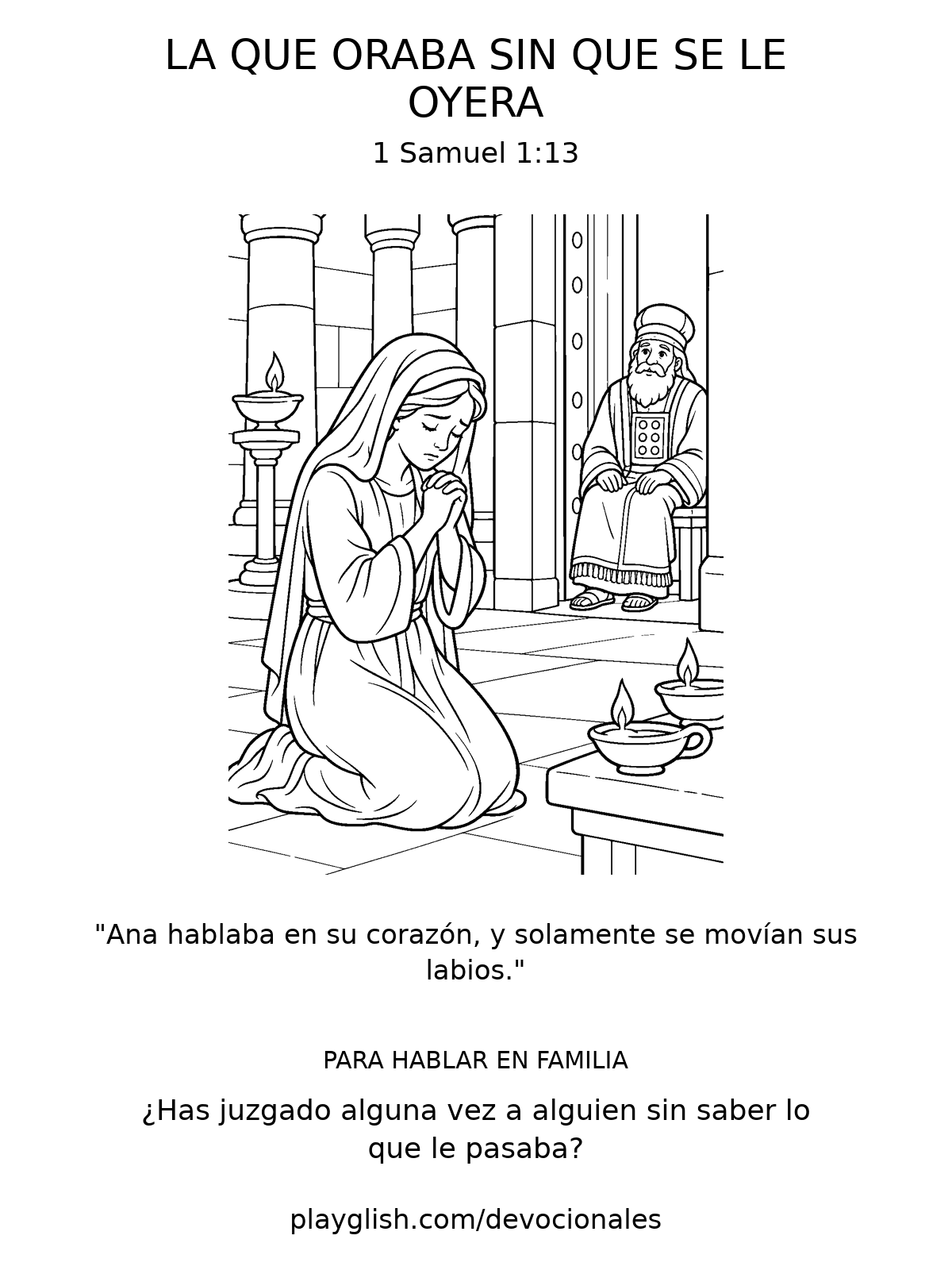 La que oraba sin que se le oyera