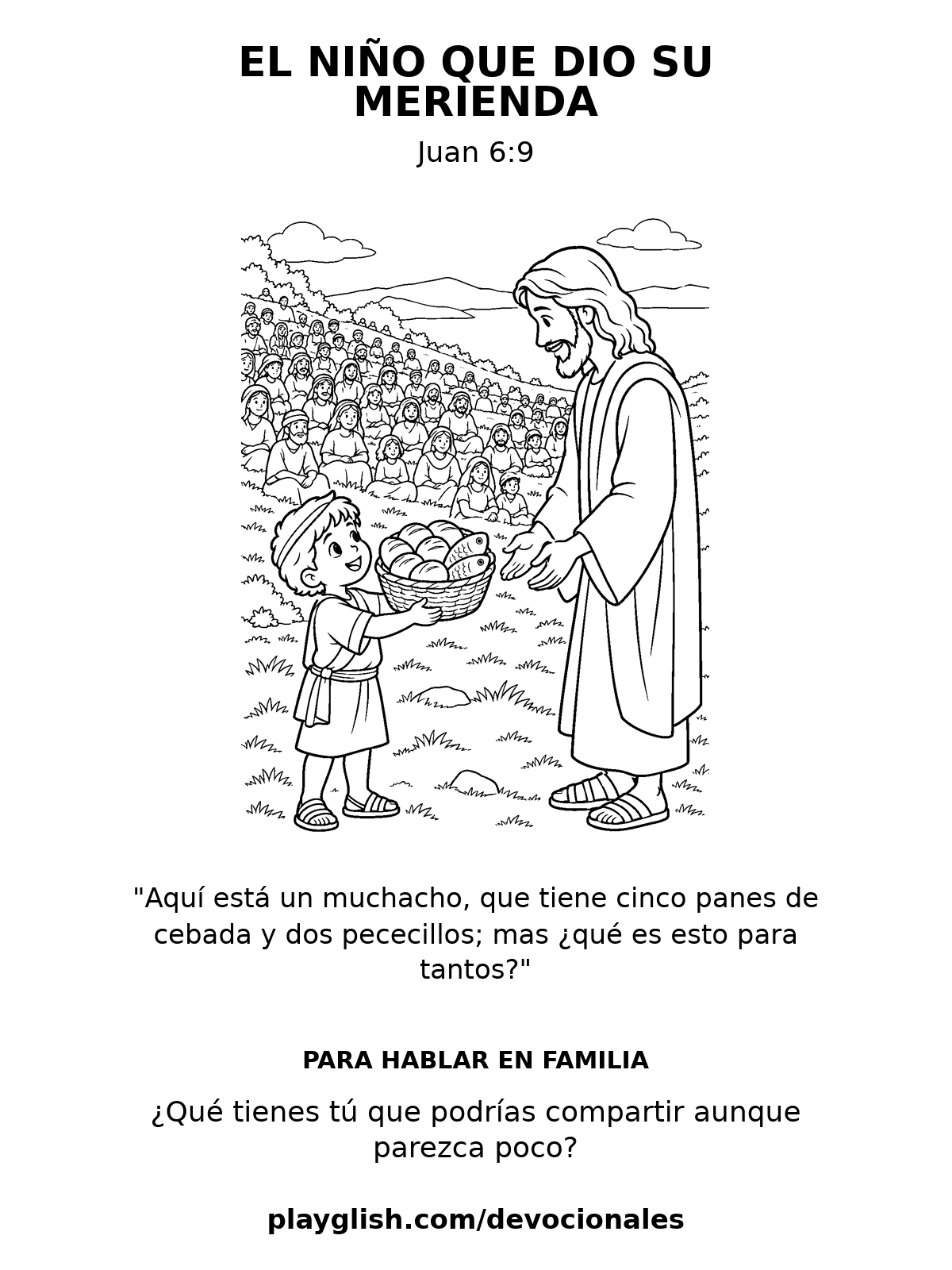 El niño que dio su merienda